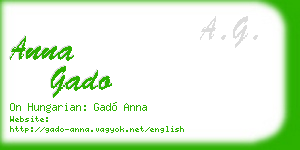 anna gado business card