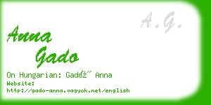 anna gado business card